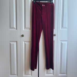 H&M red velvet pants